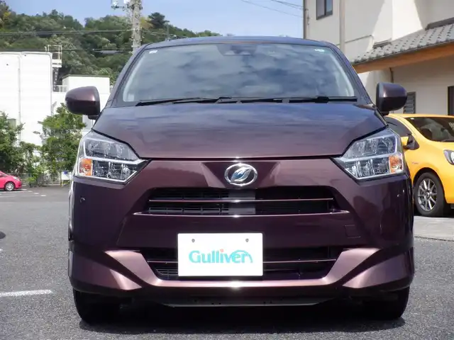 ダイハツ ミラ イース X SAⅢ 静岡県 2017(平29)年 2万km プラムブラウンクリスタルマイカ  ワンオーナー(保証書あり）/ 走行：19830km(登録時)/ スマートアシスト III/ 純正CDオーディオ/ 前方 純正ドライブレコーダー/ リモコンキー/ 純正LEDヘッドライト/ コーナーセンサー/ 純正フロアマット/ ドアバイザー