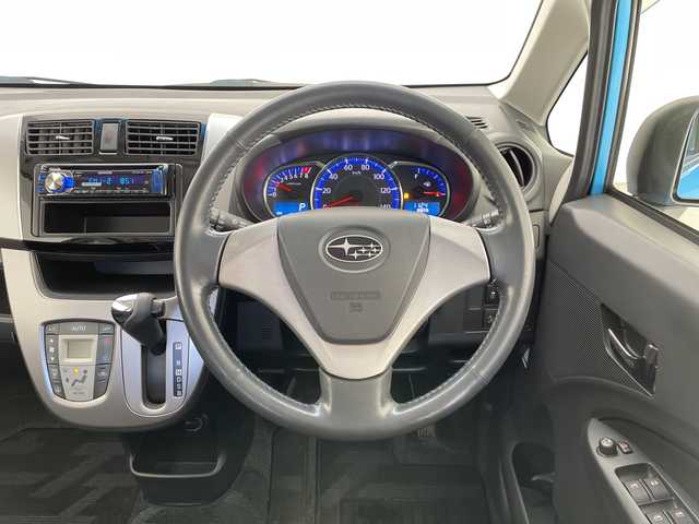 スバル ステラ カスタム R スマートアシスト 長野県 2013(平25)年 2.8万km ファインブルーマイカメタリック 4WD/社外CDチェンジャー(U373)/衝突軽減ブレーキ/アイドリングストップ/キセノンライト/オートライト/純正14インチAW装着/純正フロアマット/純正ドアバイザー/プッシュスタート/スマートキー/取扱説明書