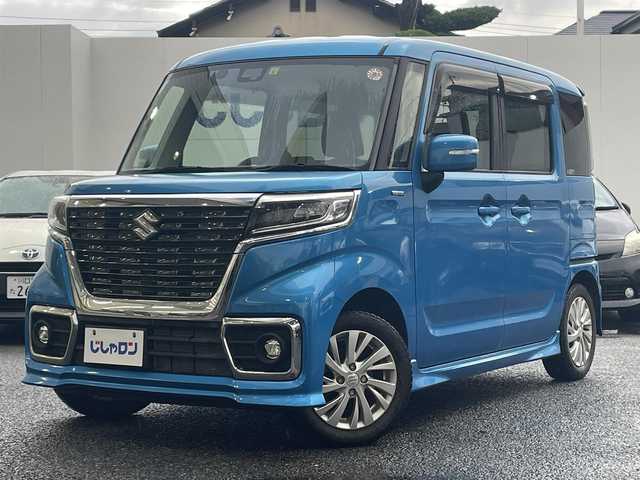 スズキ スペーシア カスタム HYBRID GS 埼玉県 2018(平30)年 10万km ブリスクブルーM (株)IDOMが運営する【じしゃロン鳩ヶ谷店】の自社ローン専用車両になりますこちらは現金またはオートローンご利用時の価格です。自社ローンご希望の方は別途その旨お申付け下さい/登録時99470km/左側パワースライドドア/社外メモリーナビ（カロッツェリア　AVIC-RW801）/　AM/FM/CD/DVD/MSV/BT/フルセグTV/バックカメラ/デュアルセンサーブレーキサポート/レーンキープアシスト/横滑り防止機能/プッシュスタート/スマートキーｘ2/LEDヘッドライト/　オートライト/オートハイビーム/フォグランプ/D席シートヒーター/コーナーセンサー/純正14インチAW/ステアリングリモコン/リアロールサンシェード/ISOFIX/電動格納機能付きウインカーミラー/ドアバイザー/純正フロアマット/取扱説明書