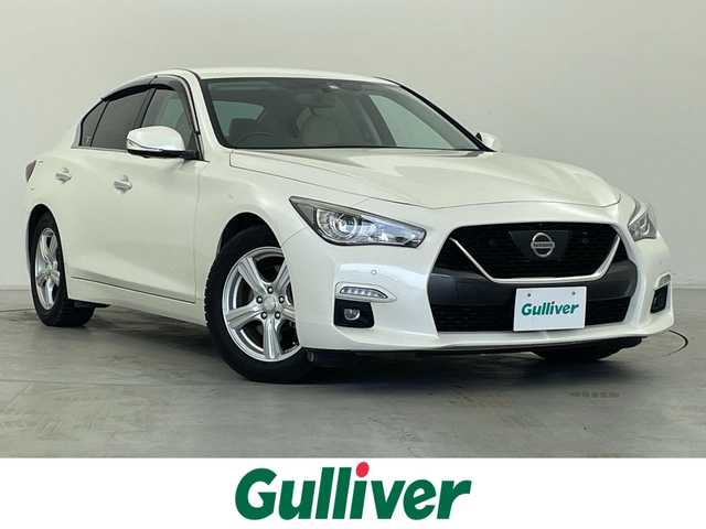 日産 スカイライン GT 群馬県 2020(令2)年 5万km ブリリアントホワイトパール NissanConnectナビゲーションシステム/・ツインディスプレイ(8インチワイド&7インチワイド)/・AM/FM/CD/DVD/AUX/Bluetooth/フルセグTV/インテリジェント アラウンドビューモニター(移動物検知機能付)/インテリジェントクルーズコントロール/インテリジェントLI(車線逸脱防止支援システム)/LDW(車線逸脱警報)/インテリジェントBSI(後側方衝突防止支援システム)/BSW(後側方車両検知警報)/インテリジェントBUI(後退時衝突防止支援システム)/インテリジェントFCW(前方衝突予測警報)/インテリジェントエマージェンシーブレーキ/ブレーキアシスト/エマージェンシーストップシグナル/前席パワーシート/LEDヘッドランプ/プッシュスタート/スマートキー