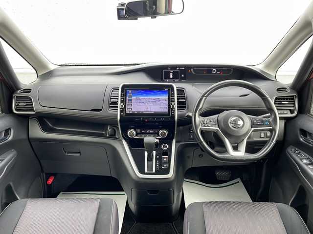 日産 セレナ ハイウェイスター プロパイロットED 山形県 2016(平28)年 7.4万km マルーンレッド 2トーン プロパイロット/エマージェンシーブレーキ/レーンディパーチャーウォーニング/両側パワースライドドア/純正9インチナビ/CD.DVD.BT.SD.USB.AUX/フルセグ/バックカメラ/フリップダウンモニター/ビルトインETC/電動パーキングブレーキ/オートホールド/ドライブレコーダー/プッシュスタート/スマートキーｘ２