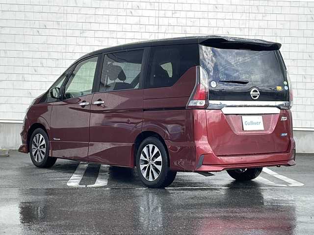 日産 セレナ ハイウェイスター プロパイロットED 山形県 2016(平28)年 7.4万km マルーンレッド 2トーン プロパイロット/エマージェンシーブレーキ/レーンディパーチャーウォーニング/両側パワースライドドア/純正9インチナビ/CD.DVD.BT.SD.USB.AUX/フルセグ/バックカメラ/フリップダウンモニター/ビルトインETC/電動パーキングブレーキ/オートホールド/ドライブレコーダー/プッシュスタート/スマートキーｘ２