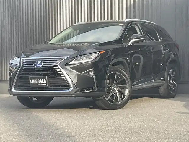 レクサス ＲＸ 450hL 香川県 2018(平30)年 5万km グラファイトブラックガラスフレーク メーカーナビ・フルセグ・全方位カメラ/茶革/パワーシート/シートベンチレーション/シートヒーター/ハンドルヒーター/ヘッドアップディスプレイ/プリクラッシュ/フッドコンビハンドル/パワーバックドア/純正20インチアルミ/3眼LEDライト/ETC/前後ドラレコ