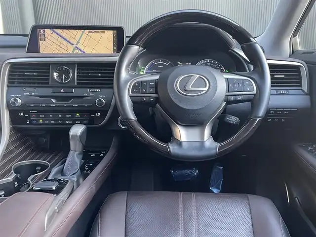 レクサス ＲＸ 450hL 香川県 2018(平30)年 5万km グラファイトブラックガラスフレーク メーカーナビ・フルセグ・全方位カメラ/茶革/パワーシート/シートベンチレーション/シートヒーター/ハンドルヒーター/ヘッドアップディスプレイ/プリクラッシュ/フッドコンビハンドル/パワーバックドア/純正20インチアルミ/3眼LEDライト/ETC/前後ドラレコ