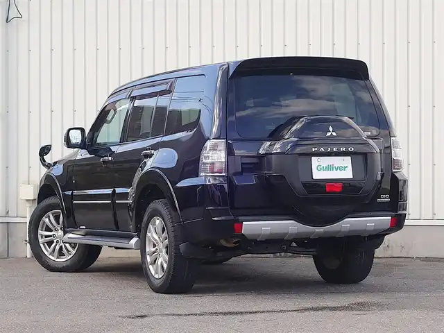 三菱 パジェロ ロング スーパーエクシード 山形県 2014(平26)年 5.1万km ダイヤモンドブラックマイカ 4WD/ディーゼル/ロックフォードアコースティックデザインプレミアムサウンド/純正SDナビ/　　【CD BT フルセグ USB】/バックカメラ/クルーズコントロール/HIDオートヘッドライト/黒革シート/パワーシート/シートヒーター/純正18インチアルミホイール/ドライブレコーダー/ステアリングスイッチ/MTモード付AT/IC付ターボ/電動格納ウィンカーミラー/フォグランプ/リモコンキー/ETC