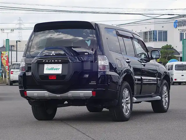 三菱 パジェロ ロング スーパーエクシード 山形県 2014(平26)年 5.1万km ダイヤモンドブラックマイカ 4WD/ディーゼル/ロックフォードアコースティックデザインプレミアムサウンド/純正SDナビ/　　【CD BT フルセグ USB】/バックカメラ/クルーズコントロール/HIDオートヘッドライト/黒革シート/パワーシート/シートヒーター/純正18インチアルミホイール/ドライブレコーダー/ステアリングスイッチ/MTモード付AT/IC付ターボ/電動格納ウィンカーミラー/フォグランプ/リモコンキー/ETC