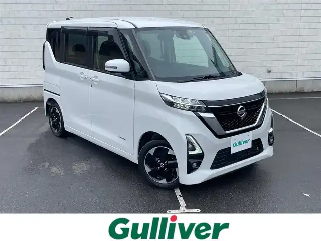 日産 ルークス ハイウェイスター X 静岡県 2023(令5)年 1.5万km ホワイトパール 純正ナビ/（AM/FM/CD/DVD/BT)/フルセグTV/アラウンドビューモニター/バックカメラ/両側パワースライドドア/左側ハンズフリースライドドア/ビルトインETC/スマートキー/プッシュスタート/スペアキー×１/LEDヘッドライト/純正14インチアルミホイール/純正フロアマット/快適パック/エマージェンシーブレーキ/レーンキープアシスト/横滑り防止装置/コーナーセンサー/ドライブレコーダー/取扱説明書/保証書