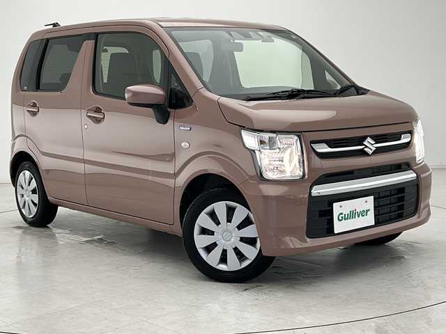 スズキ ワゴンＲ HYBRID FX－S 千葉県 2022(令4)年 0.9万km テラコッタピンクメタリック パイオニアディスプレイカーオーディオ/Bluetooth CD DVD USB TypeC/バックカメラ/追従クルーズコントロール/レーンキープアシスト/衝突被害軽減システム/コーナーセンサー/オートマチックハイビーム/ダブル＋サイド＋カーテンエアバッグ/シートヒーター/ベンチシート/純正ドライブレコーダー/純正ホイールカバー/純正フロアマット