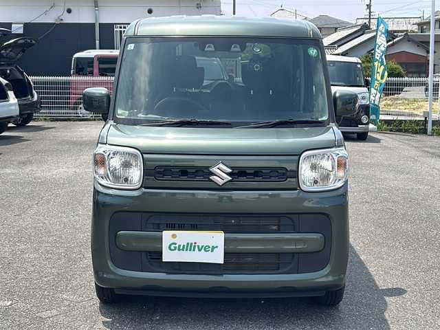 スズキ スペーシア HYBRID G 愛知県 2021(令3)年 5.4万km クールカーキPM /禁煙車//社外ナビTV/　(AVIC-MRZ99)//ドライブレコーダー//ETC//両側スライドドア//デュアルカメラブレーキサポート//レーンディパーチャーウォーニング//電動格納ミラー//プッシュスタート//オートライト//プッシュスタート//アイドリングストップ//パーキングセンサー//横滑り防止装置//純正フロアマット//新車保証書//取扱説明書