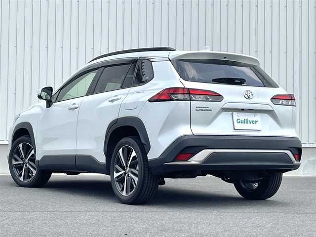 トヨタ カローラ クロス Z 群馬県 2023(令5)年 4万km プラチナホワイトパールマイカ トヨタセーフティセンス/・PCS/・LTA/・BSM/・RCTA/・PKSB/純正ディスプレイオーディオ(FM/AM/BT/ナビ)/フルセグTV/全方位カメラ/前席シートヒーター/運転席パワーシート/レーダークルーズコントロール/ビルトインETC/パワーバックドア/LEDヘッドライト/社外前後ドラレコ/純正フロアマット/純正18インチアルミホイール/オートライト/オートマチックハイビーム/取扱説明書/保証書/スペアキー