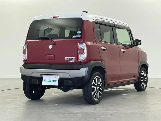 スズキ ハスラー Jスタイル Ⅱ ターボ 福井県 2016(平28)年 3.5万km フェニックスレッドパール/ホワイト2トーンルーフ ４WD/純正ナビ/型式：CN-R302Z/【AM/FM/CD/Bluetooth/フルセグTV】/ETC/ハーフレザーシート/シートヒーター/プッシュスタート/スマートキー/ステアリングスイッチ/アイドリングストップ/衝突軽減ブレーキ/車線逸脱警報機能