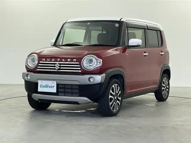 スズキ ハスラー Jスタイル Ⅱ ターボ 福井県 2016(平28)年 3.5万km フェニックスレッドパール/ホワイト2トーンルーフ ４WD/純正ナビ/型式：CN-R302Z/【AM/FM/CD/Bluetooth/フルセグTV】/ETC/ハーフレザーシート/シートヒーター/プッシュスタート/スマートキー/ステアリングスイッチ/アイドリングストップ/衝突軽減ブレーキ/車線逸脱警報機能