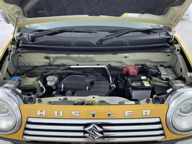 スズキ ハスラー Jスタイル Ⅱ 千葉県 2015(平27)年 3.6万km アクティブイエロー/ブラック2トーンルーフ 禁煙車/デュアルカメラブレーキ/純正ハーマンナビ/CD/Bluetooth/フルセグTV/全方位カメラ/バックカメラ/レーンアシスト/ハーフレザーシート/シートヒーター/HIDヘッドライト/オートライト/ステアリングリモコン/横滑り防止機能/純正15インチアルミホイール/アイドリングストップ/フロアマット/ドアバイザー/プッシュスタート