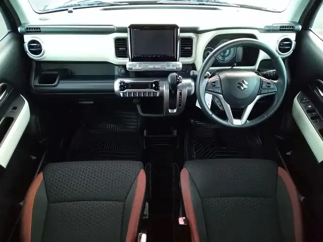 スズキ クロスビー HYBRID MZ 福井県 2018(平30)年 6.1万km スーパーブラックパール 3トーンコーディネート 4WD/純正8インチナビ（CN-RZ83）/・（フルセグTV/CD/DVD/Bluetooth）/デュアルセンサーブレーキサポート/レーンキープアシスト/ダウンヒルアシスト/クルーズコントロール/全方位カメラ/ETC/前後ドライブレコーダー/純正フロアマット/オートLEDライト/オートマチックハイビーム/純正16インチAW/スマートキー