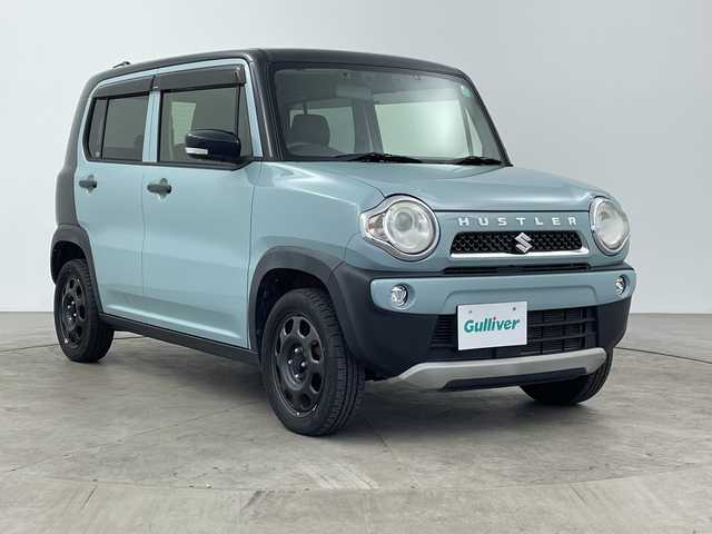 スズキ ハスラー タフワイルド 大分県 2018(平30)年 7.4万km オフブルーメタリック/ブラック 2トーン 社外ナビ（ＤＶＤ・フルセグTV）　/衝突軽減ブレーキ/純正フロアマット　/ビルトインＥＴＣ　/シートヒーター　/ステアリングスイッチ　/電動格納ミラー　/パワーウィンドウ　/スマートキー　/前ドライブレコーダー/オートライト