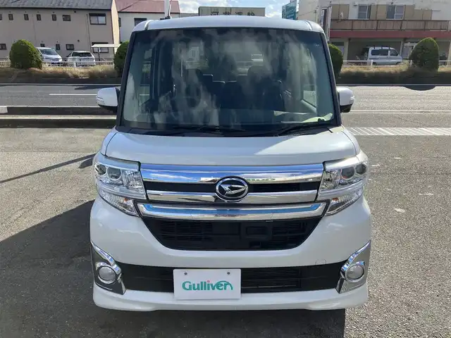 ダイハツ タント カスタム X トップED SA 三重県 2014(平26)年 8万km パールホワイトⅢ ♪スマートアシスト/ ・低速域衝突回避支援ブレーキ機能/ ・誤発進抑制制御機能/ ・先行車発進お知らせ機能/♪ケンウッドナビ/ ・フルセグ・Bluetooth/ ・USB・DVD/ ・録音機能　/♪バックカメラ/♪パワースライドドア/♪LEDヘッドライト/♪フォグライト/♪オートライト/♪ステアリングスイッチ/♪ハーフレザーシート/♪スマートキー×2/♪プッシュスタート/♪アイドリングストップ/♪リアサンシェード/♪ウィンカーミラー/♪オートリトラクタブルミラー/♪フロアマット/♪ドアバイザー