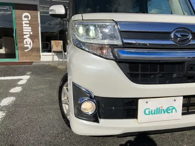 ダイハツ タント カスタム X トップED SA 三重県 2014(平26)年 8万km パールホワイトⅢ ♪スマートアシスト/ ・低速域衝突回避支援ブレーキ機能/ ・誤発進抑制制御機能/ ・先行車発進お知らせ機能/♪ケンウッドナビ/ ・フルセグ・Bluetooth/ ・USB・DVD/ ・録音機能　/♪バックカメラ/♪パワースライドドア/♪LEDヘッドライト/♪フォグライト/♪オートライト/♪ステアリングスイッチ/♪ハーフレザーシート/♪スマートキー×2/♪プッシュスタート/♪アイドリングストップ/♪リアサンシェード/♪ウィンカーミラー/♪オートリトラクタブルミラー/♪フロアマット/♪ドアバイザー