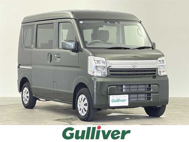 スズキ エブリイ ジョイン ターボ 千葉県 2024(令6)年 0.5万km クールカーキPM 禁煙車/登録時走行距離：4615Km/スズキセーフティーサポート/・衝突被害軽減ブレーキ/・後退時抑制ブレーキ/・車線逸脱警報/パートタイム式４WD(切り替え機能付）/・２WD/・オート4WD/・４WD ロック/シートヒーター/リア席クーラー/USBソケット×２/スマートキー/・スペアキー