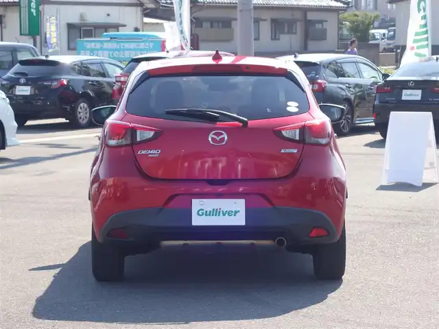 マツダ デミオ 13S ツーリング 山形県 2016(平28)年 3.8万km ソウルレッドプレミアムメタリック 4WD/衝突被害軽減システム/純正SDナビ/　　【CD DVD BT フルセグ USB AUX】/バックカメラ/レーダークルーズコントロール/LEDオートヘッドライト/シートヒーター/純正15インチアルミホイール/アイドリングストップ/コーナーセンサー/ステアリングスイッチ/MTモード付AT/電動格納ウィンカーミラー/BSM/スマートキー×2/ETC