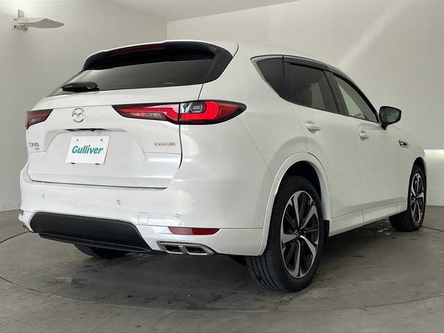 マツダ ＣＸ－６０ XD HV エクスクルーシブモダン 兵庫県 2023(令5)年 2.6万km ロジウムホワイトプレミアムメタリック ・純正ナビ/BT/USB/TV/HDMI/AppleCarPlay/AndroidAuto/・BOSE/・360°ビューモニター/・前後ドライブレコーダー/・ビルトインETC/・スマートシティブレーキサポート/・スマートブレーキサポート/・緊急時車線維持支援/・ドライバー異常時対応システム/・誤発進抑制制御/・前後側方接近車両検知/・車線逸脱警報システム/・レーンキープアシストシステム/・ディスタンス＆スピードアラート/・車間制御/・標識認識システム/・ブラインドスポットモニタリング/・降車時警報/・パーキングセンサー/・ヘッドアップディスプレイ/・レザーシート/・前席パワーシート/・運転席メモリーシート/・全席シートヒーター/・前席ベンチレーション/・ワイヤレス充電/・ステアリングヒーター/・パドルシフト/・プッシュスタート