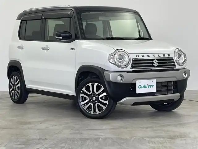 スズキ ハスラー Jスタイル Ⅲ ターボ 群馬県 2018(平30)年 5.2万km ピュアホワイトパール/ブラック2トーン 純正8インチナビ/フルセグTV/ETC/クルーズコントロール/シートヒーター/アイドリングストップ/パドルシフト/ステアリングスイッチ/Bluetooth/純正フロアマット/LEDヘッドライト