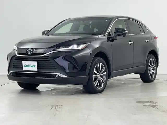 トヨタ ハリアー ハイブリッド G 岐阜県 2021(令3)年 4.6万km ブラック 純正8インチディスプレイオーディオ/（AM/FM/Bluetooth）/バックカメラ/レーダークルーズコントロール/パワーバックドア/ハーフレザーシート/オートハイビーム/ステアリングスイッチ/LEDライト/運転席パワーシート/ビルトインETC/スマートキー/プッシュスタート