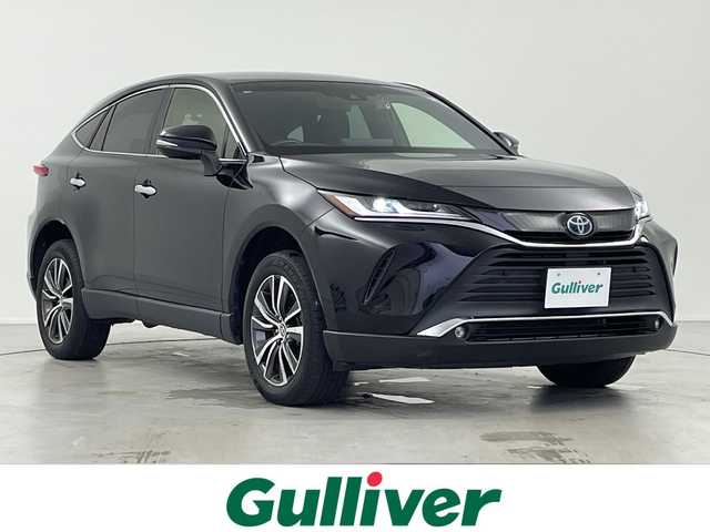 トヨタ ハリアー ハイブリッド G 岐阜県 2021(令3)年 4.8万km ブラック 純正8インチディスプレイオーディオ/（AM/FM/Bluetooth）/バックカメラ/レーダークルーズコントロール/パワーバックドア/ハーフレザーシート/オートハイビーム/ステアリングスイッチ/LEDライト/運転席パワーシート/ビルトインETC/スマートキー/プッシュスタート