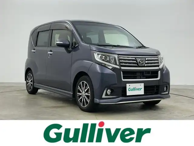 ダイハツ ムーヴ カスタム X ハイパー SA 岡山県 2015(平27)年 8.7万km メテオライトグレーイリュージョナルP メモリナビ/【CD/TV】/型番:MDV-L301/バックカメラ/LEDヘッドライト/スマートキー×2/プッシュスタート/ETC/純正フロアマット/純正14インチアルミホイール/オートライト　/フォグランプ/アイドリングストップ/横滑り防止装置/禁煙車/保証書/取扱説明書/ナビ取扱説明書