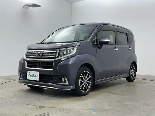 ダイハツ ムーヴ カスタム X ハイパー SA 岡山県 2015(平27)年 8.7万km メテオライトグレーイリュージョナルP メモリナビ/【CD/TV】/型番:MDV-L301/バックカメラ/LEDヘッドライト/スマートキー×2/プッシュスタート/ETC/純正フロアマット/純正14インチアルミホイール/オートライト　/フォグランプ/アイドリングストップ/横滑り防止装置/禁煙車/保証書/取扱説明書/ナビ取扱説明書