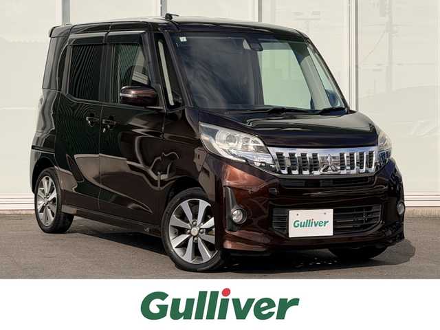 三菱 ｅＫスペース カスタムT e－アシスト 神奈川県 2015(平27)年 7.1万km ショコラブラウンP ・ターボ　/・衝突軽減ブレーキ　/・両側パワースライドドア　/・社外ナビＴＶ（Ｂｌｕｔｏｏｔｈ／ＤＶＤ／ＳＤ／フルセグ）/・バックカメラ　/・後席サーキュレーター　/・後席サンシェード/・純正ＬＥＤヘッドライト　/・スマートキー