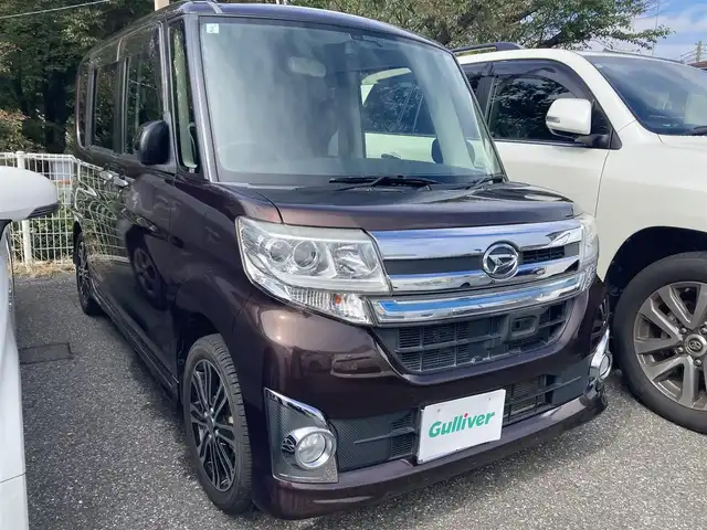 ダイハツ タント カスタム RS SA 千葉県 2015(平27)年 7.2万km プラムブラウンクリスタルマイカ 社外ナビ/プッシュスタート/オートライト/ETC/ドライブレコーダー