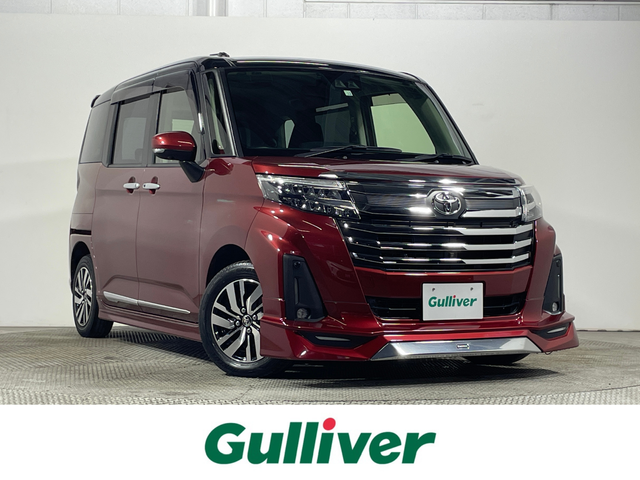 トヨタ ルーミー カスタムG 大阪府 2020(令2)年 4.9万km ブラックマイカメタリック/ファイアークォーツレッドメタリック モデリスタエアロ　純正9型ナビ　全周囲カメラ　BT フルセグTV DVD再生　フリップダウンモニター　両側パワースライドドア　スマートアシスト　シートヒーター　ETC オートライト　LEDヘッドライト　スマートキー　