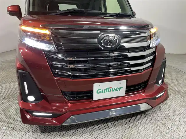 トヨタ ルーミー カスタムG 大阪府 2020(令2)年 4.9万km ブラックマイカメタリック/ファイアークォーツレッドメタリック モデリスタエアロ　純正9型ナビ　全周囲カメラ　BT フルセグTV DVD再生　フリップダウンモニター　両側パワースライドドア　スマートアシスト　シートヒーター　ETC オートライト　LEDヘッドライト　スマートキー　