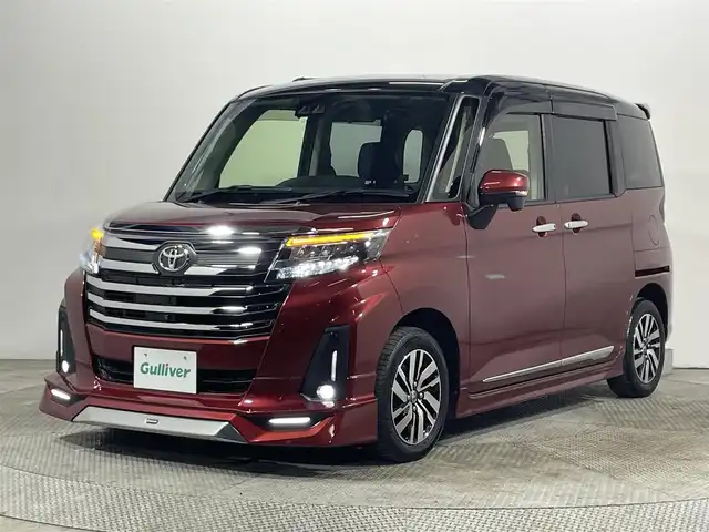 トヨタ ルーミー カスタムG 大阪府 2020(令2)年 4.9万km ブラックマイカメタリック/ファイアークォーツレッドメタリック モデリスタエアロ　純正9型ナビ　全周囲カメラ　BT フルセグTV DVD再生　フリップダウンモニター　両側パワースライドドア　スマートアシスト　シートヒーター　ETC オートライト　LEDヘッドライト　スマートキー　
