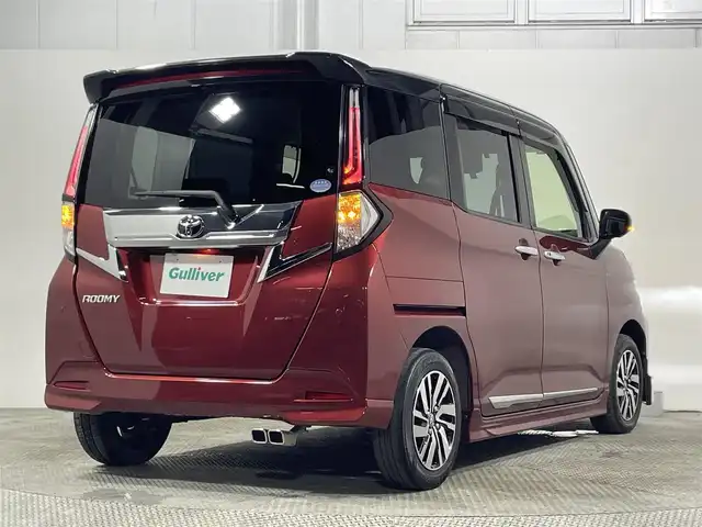 トヨタ ルーミー カスタムG 大阪府 2020(令2)年 4.9万km ブラックマイカメタリック/ファイアークォーツレッドメタリック モデリスタエアロ　純正9型ナビ　全周囲カメラ　BT フルセグTV DVD再生　フリップダウンモニター　両側パワースライドドア　スマートアシスト　シートヒーター　ETC オートライト　LEDヘッドライト　スマートキー　