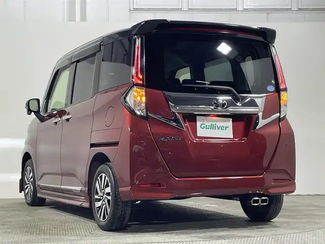トヨタ ルーミー カスタムG 大阪府 2020(令2)年 4.9万km ブラックマイカメタリック/ファイアークォーツレッドメタリック モデリスタエアロ　純正9型ナビ　全周囲カメラ　BT フルセグTV DVD再生　フリップダウンモニター　両側パワースライドドア　スマートアシスト　シートヒーター　ETC オートライト　LEDヘッドライト　スマートキー　
