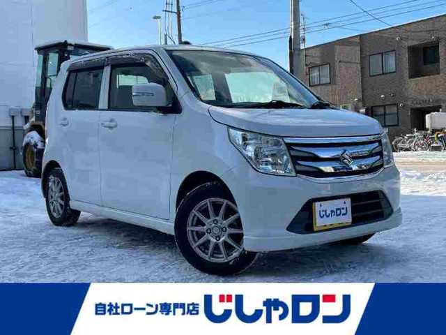 スズキ ワゴンＲ FZ 道央・札幌 2016(平28)年 12.8万km クリスタルホワイトP (株)IDOMが運営する【じしゃロン札幌豊平店】の自社ローン対象車両になります。こちらは現金ご利用時の価格です。/自社ローンご希望の方は別途その旨お申付け下さい。/プッシュスタート/社外ナビ・フルセグTV/シートヒーター/HID