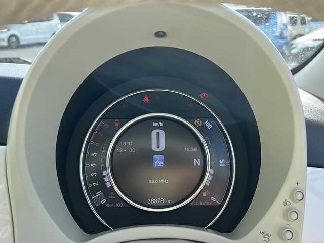 フィアット ５００ ツインエア ラウンジ 香川県 2020(令2)年 3.7万km 白 純正ナビ（BT)/ガラスルーフ/コーナーセンサー/ハロゲンヘッドライト/ETC/ターボ