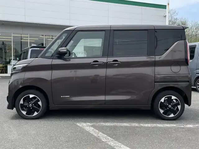 日産 ルークス HWS X プロパイロットED 青森県 2020(令2)年 8.3万km アッシュブラウンM ４WD/社外ナビ/フルセグTV/CD/DVD/BT/ETC/アラウンドビューモニター/プロパイロット/両側パワースライドドア/前席シートヒーター/純正フロアマット/プッシュスタート/スマートキー（スペア1本）/14インチ純正ホイール
