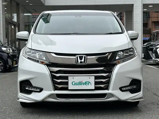 ホンダ オデッセイ G エアロ ホンダセンシング 大阪府 2018(平30)年 1.6万km プラチナホワイトパール ホンダセンシング/ワンオーナー/純正ナビ/・フルセグ・BT/バックカメラ/両側パワースライドドア/ETC2.0/USB端子/エコアシストシステム/ISOFIX取り付け装置/ホンダインターナビシステム/後席サンシェード付き/後席用クーラー/３列目シガーソケット付き