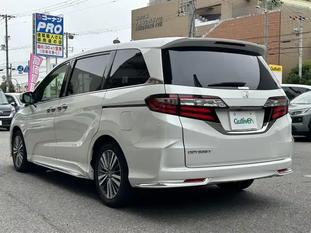 ホンダ オデッセイ G エアロ ホンダセンシング 大阪府 2018(平30)年 1.6万km プラチナホワイトパール ホンダセンシング/ワンオーナー/純正ナビ/・フルセグ・BT/バックカメラ/両側パワースライドドア/ETC2.0/USB端子/エコアシストシステム/ISOFIX取り付け装置/ホンダインターナビシステム/後席サンシェード付き/後席用クーラー/３列目シガーソケット付き
