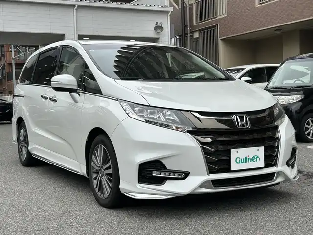 ホンダ オデッセイ G エアロ ホンダセンシング 大阪府 2018(平30)年 1.6万km プラチナホワイトパール ホンダセンシング/ワンオーナー/純正ナビ/・フルセグ・BT/バックカメラ/両側パワースライドドア/ETC2.0/USB端子/エコアシストシステム/ISOFIX取り付け装置/ホンダインターナビシステム/後席サンシェード付き/後席用クーラー/３列目シガーソケット付き
