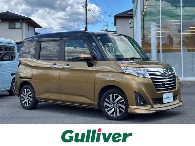 ダイハツ トール カスタムG SAⅡ 静岡県 2016(平28)年 2.6万km ブラックマイカメタリック/インペリアルゴールドクリスタルメタリック エンジンスタートボタン/パワーステアリング/パワーウィンドウ/アイドリングストップ/スマートキー/オートエアコン/クルーズコントロール/純正フリップダウンモニター/9インチナビ（CD/DVD/BT/フルセグ）/全方位カメラ/ETC/ドライブレコーダー前後/ウォークスルー/純正フロアマット/純正アルミホイール/ABS/横滑り防止装置/コーナーセンサー/レーンキープアシスト/オートライト/LEDヘッドライト/Wエアバック/衝突軽減システム