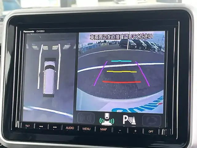 スズキ スペーシア カスタム HYBRID XS ターボ 千葉県 2020(令2)年 3.4万km ピュアホワイトP 純正8インチナビ/(フルセグTV/BT/CD/DVD/FM/AM)/全周囲カメラ/前後ドライブレコーダー/ヘッドアップディスプレイ/衝突被害軽減システム/車線逸脱警報/レーダークルーズコントロール/パドルシフト/シートカバー/両側パワースライドドア/横滑り防止装置/ビルトインETC/アイドリングストップ/LEDヘッドライト/フォグランプ/オートライト/ウィンカーミラー/電動格納ミラー/社外15インチAW/シートヒーター/車高調/プッシュスタート/スマートキー/フロアマット/スペアキー/取扱説明書/保証書
