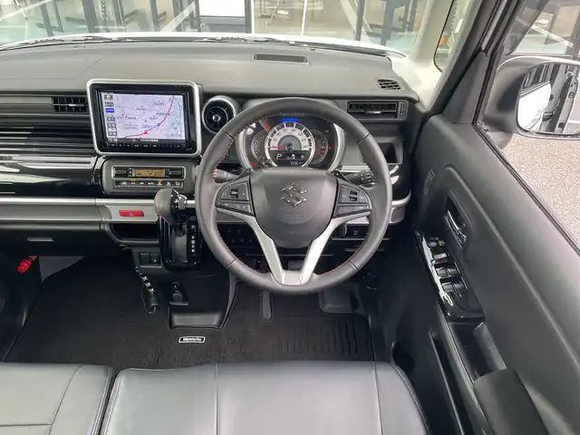 スズキ スペーシア カスタム HYBRID XS ターボ 千葉県 2020(令2)年 3.4万km ピュアホワイトP 純正8インチナビ/(フルセグTV/BT/CD/DVD/FM/AM)/全周囲カメラ/前後ドライブレコーダー/ヘッドアップディスプレイ/衝突被害軽減システム/車線逸脱警報/レーダークルーズコントロール/パドルシフト/シートカバー/両側パワースライドドア/横滑り防止装置/ビルトインETC/アイドリングストップ/LEDヘッドライト/フォグランプ/オートライト/ウィンカーミラー/電動格納ミラー/社外15インチAW/シートヒーター/車高調/プッシュスタート/スマートキー/フロアマット/スペアキー/取扱説明書/保証書