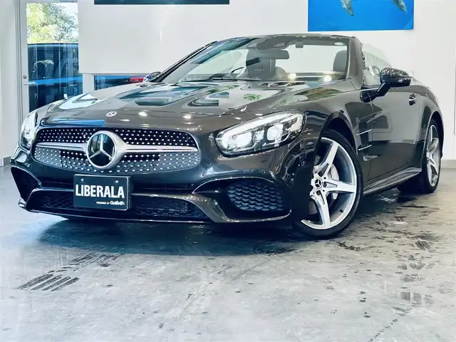 メルセデス・ベンツ ＳＬ４００ 大阪府 2019(令1)年 1.6万km グレー ワンオーナー/レーダーセーフティP/スカイルーフ/純正ナビ/TV/バックカメラ/applecarplay/ACC/純正19インチAW/LEDヘッドライト/電動リアゲート/黒革/メモリ付きパワーシート/エアシートヒーター/ブラインドスポット/ETC/ドラレコ/パドルシフト