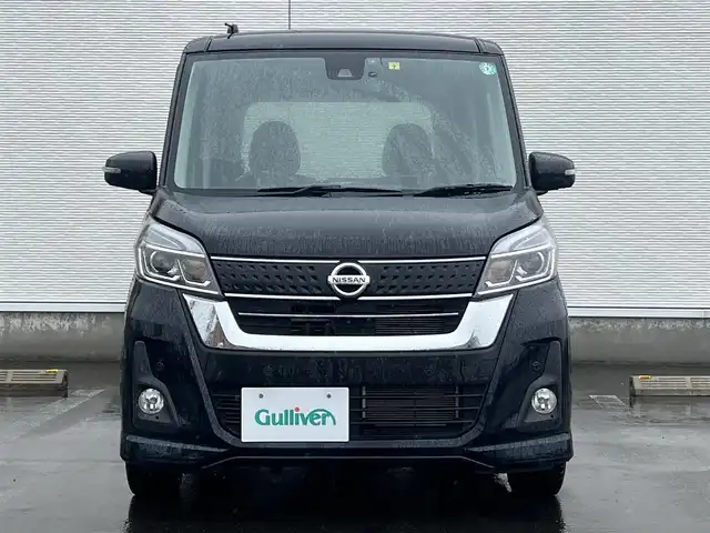 日産 デイズ ルークス ハイウェイスターX Gパッケージ 秋田県 2018(平30)年 2.5万km ブラック ４WD/純正ナビ/全方位カメラ/アラウンドビューモニター/衝突軽減システム/LEDヘッドライト/両側パワスラ/フルセグ/アイドリングストップ/レーンキープアシスト/オートマチックハイビーム/プッシュスタート/コーナーセンサー/D席シートヒーター/ステアリングスイッチ/ドライブレコーダー/ETC/純正フロアマット/純正ドアバイザー/オートライト/オートエアコン/パワーステアリング/パワーウィンドウ/横滑り防止/電動格納ウィンカーミラー
