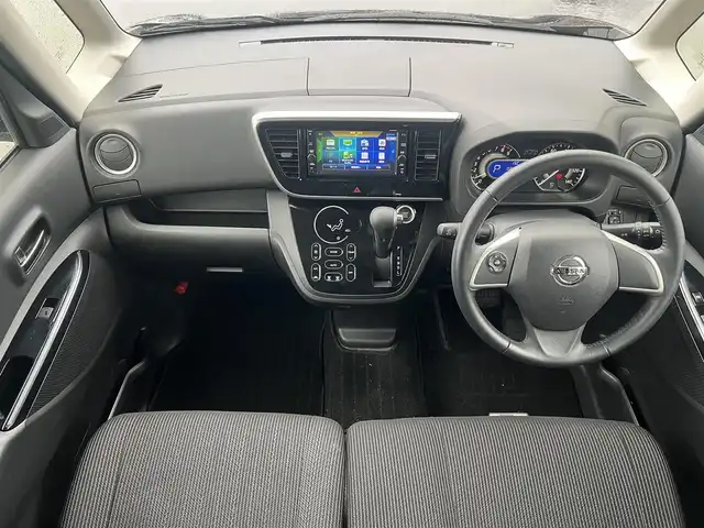 日産 デイズ ルークス ハイウェイスターX Gパッケージ 秋田県 2018(平30)年 2.5万km ブラック ４WD/純正ナビ/全方位カメラ/アラウンドビューモニター/衝突軽減システム/LEDヘッドライト/両側パワスラ/フルセグ/アイドリングストップ/レーンキープアシスト/オートマチックハイビーム/プッシュスタート/コーナーセンサー/D席シートヒーター/ステアリングスイッチ/ドライブレコーダー/ETC/純正フロアマット/純正ドアバイザー/オートライト/オートエアコン/パワーステアリング/パワーウィンドウ/横滑り防止/電動格納ウィンカーミラー