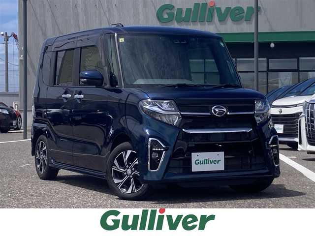 ダイハツ タント カスタム X セレクション 島根県 2020(令2)年 3.1万km レーザーブルークリスタルシャイン ワンオーナー/ケンウッドナビ(BT/CD/DVD)/フルセグTV/パワースライドドア(両側)/バックカメラ/ビルトインETC/前後ドライブレコーダー/コーナーセンサー/スマートアシスト/・衝突回避支援ブレーキ機能/・衝突警報機能/・車線逸脱警報機能/・車線逸脱抑制制御機能/・ブレーキ制御付誤発進抑制機能/・先行車発進お知らせ機能/・アダプティブドライビングビーム/・進入禁止標識認識機能/LEDヘッドランプ/ステアリングスイッチ/ハンドルカバー付/合皮/ファブリックコンビシート/前席シートヒーター/純正14インチアルミホイール/キーフリーシステム/プッシュボタンスタート/禁煙車