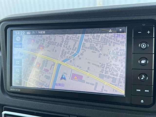 ダイハツ アトレー バン X 愛媛県 2022(令4)年 3.7万km ブラックマイカメタリック 純正ナビ/Bluetooth/CD/DVD/フルセグ/バックカメラ/ETC/純正フロアマット/両側スライドドア/コーナーセンサー/オートライト/LEDヘッドライト/スマートキー/プッシュスタート/スペアキー/アイドリングストップ/保証書/取扱説明書